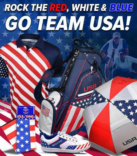 Rock The Red, White, and Blue On The Golf Course For The Presidents Cup! Go Team USA! Shop Now!