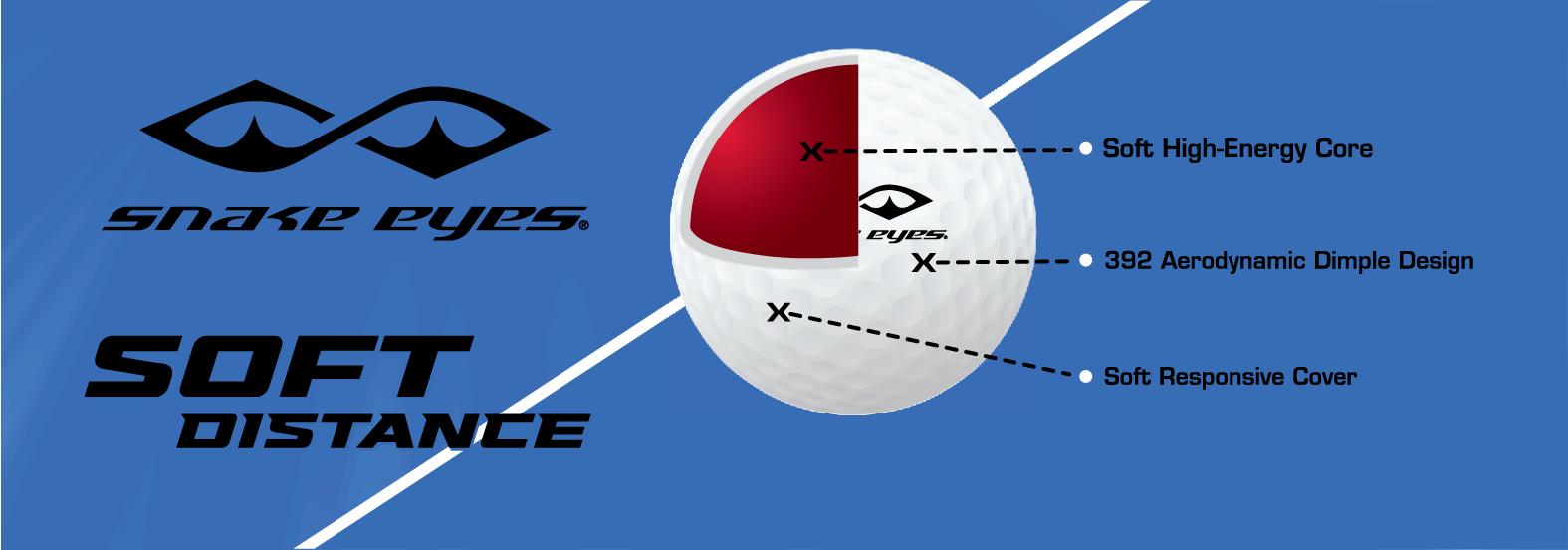 New Snake Eyes Soft Distance Golf Balls 2